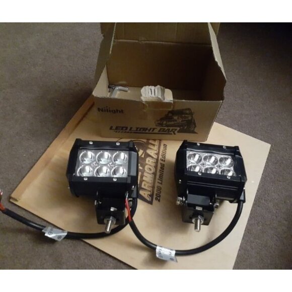 Led Pods 2Pcs 18W 1260LM Spot Led Off Road Lights Super Bright Driving Fog Light - Picture 1 of 1